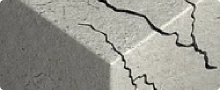 Cracked concrete